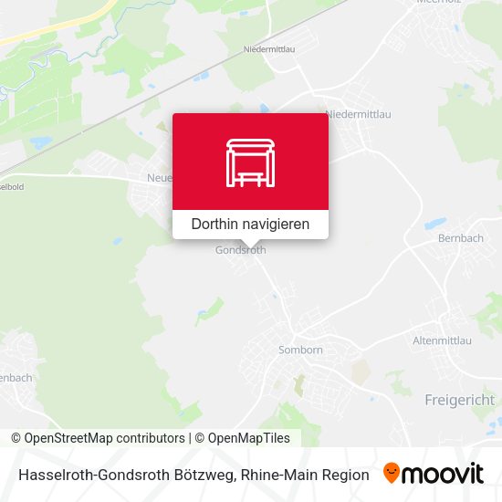 Hasselroth-Gondsroth Bötzweg Karte