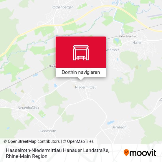 Hasselroth-Niedermittlau Hanauer Landstraße Karte