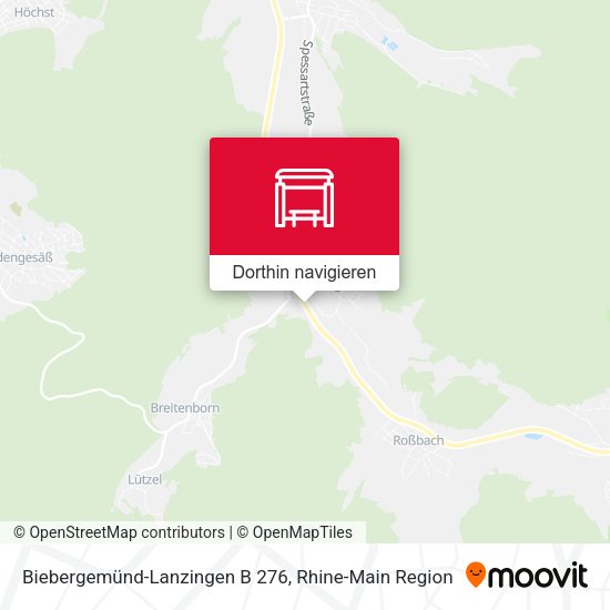 Biebergemünd-Lanzingen B 276 Karte