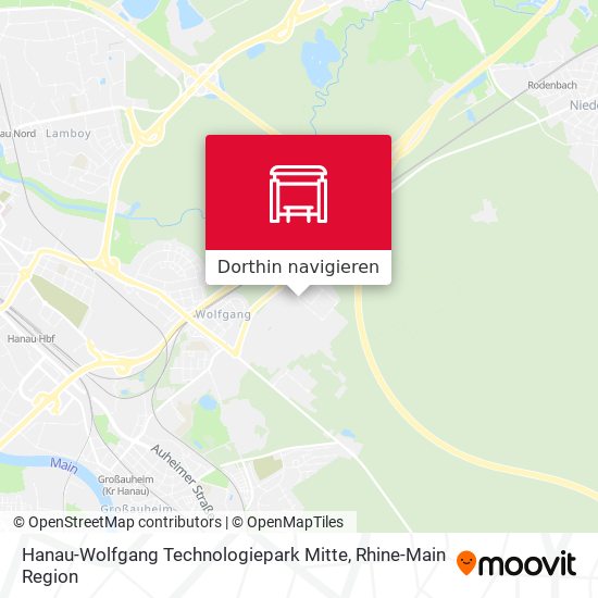 Hanau-Wolfgang Technologiepark Mitte Karte