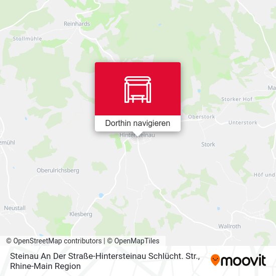 Steinau An Der Straße-Hintersteinau Schlücht. Str. Karte