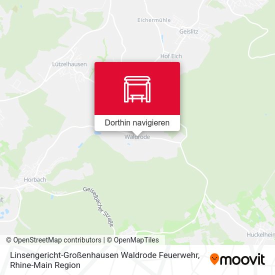 Linsengericht-Großenhausen Waldrode Feuerwehr Karte