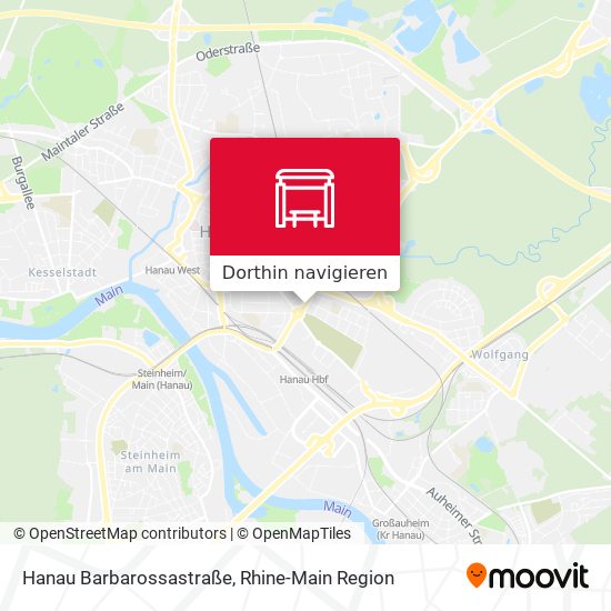 Hanau Barbarossastraße Karte