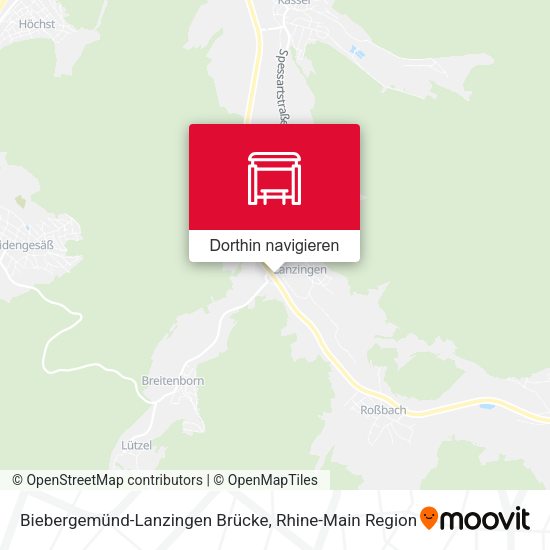 Biebergemünd-Lanzingen Brücke Karte