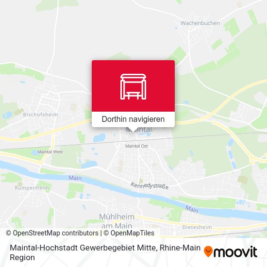 Maintal-Hochstadt Gewerbegebiet Mitte Karte
