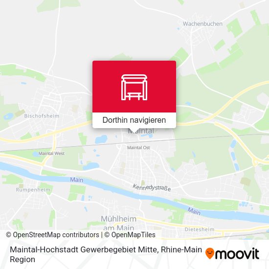 Maintal-Hochstadt Gewerbegebiet Mitte Karte