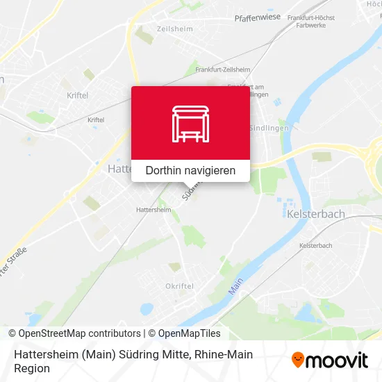 Hattersheim (Main) Südring Mitte Karte