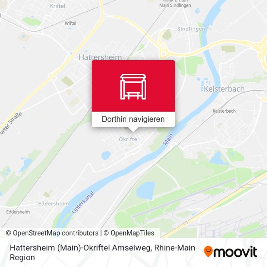 Hattersheim (Main)-Okriftel Amselweg Karte