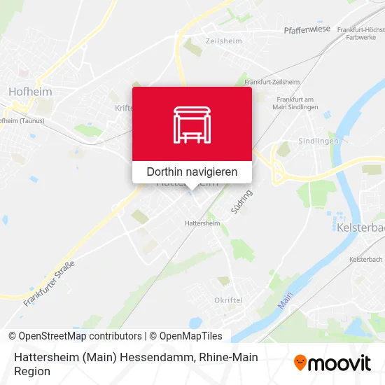 Hattersheim (Main) Hessendamm Karte