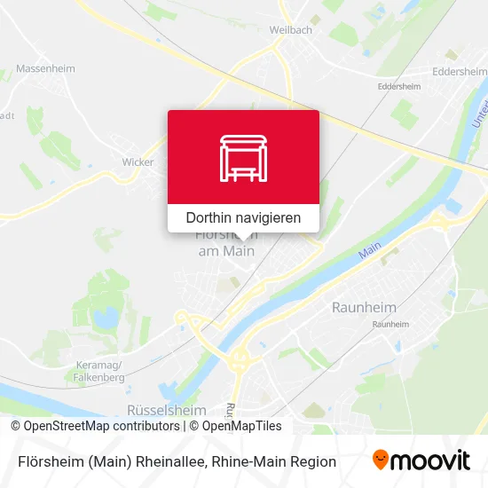 Flörsheim (Main) Rheinallee Karte