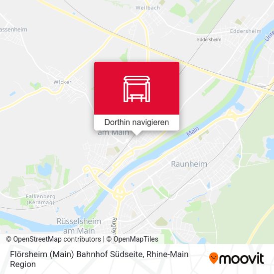 Flörsheim (Main) Bahnhof Südseite Karte