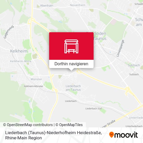 Liederbach (Taunus)-Niederhofheim Heidestraße Karte