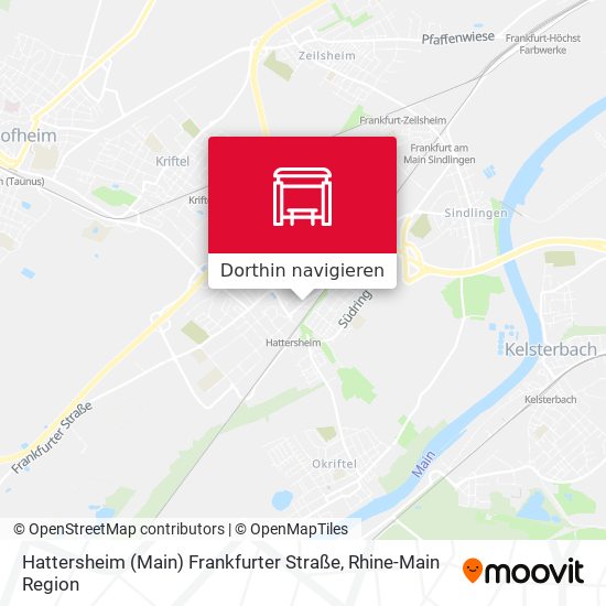 Hattersheim (Main) Frankfurter Straße Karte