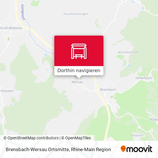 Brensbach-Wersau Ortsmitte Karte