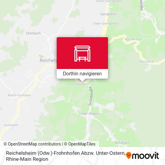 Reichelsheim (Odw.)-Frohnhofen Abzw. Unter-Ostern Karte