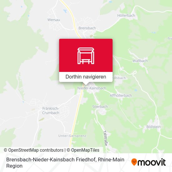 Brensbach-Nieder-Kainsbach Friedhof Karte