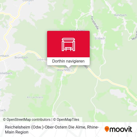 Reichelsheim (Odw.)-Ober-Ostern Die Alme Karte