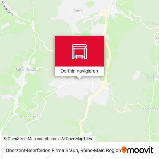 Oberzent-Beerfelden Firma Braun Karte