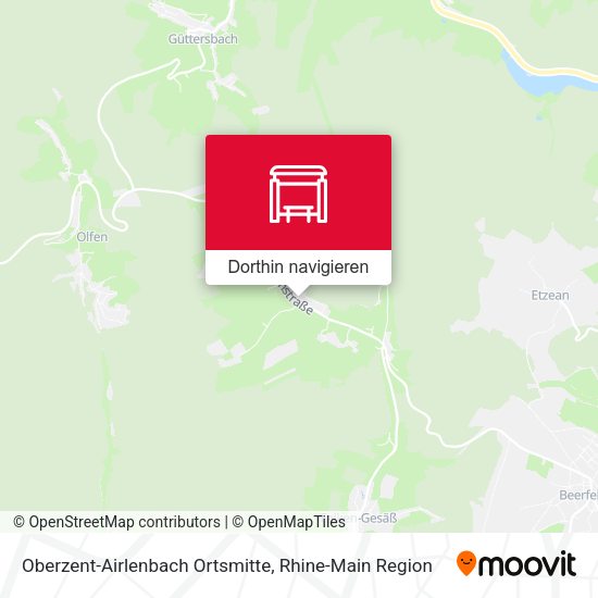 Oberzent-Airlenbach Ortsmitte Karte