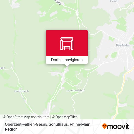 Oberzent-Falken-Gesäß Schulhaus Karte