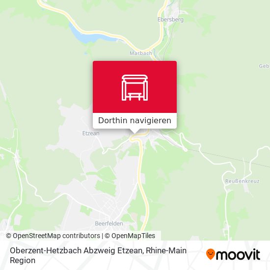 Oberzent-Hetzbach Abzweig Etzean Karte