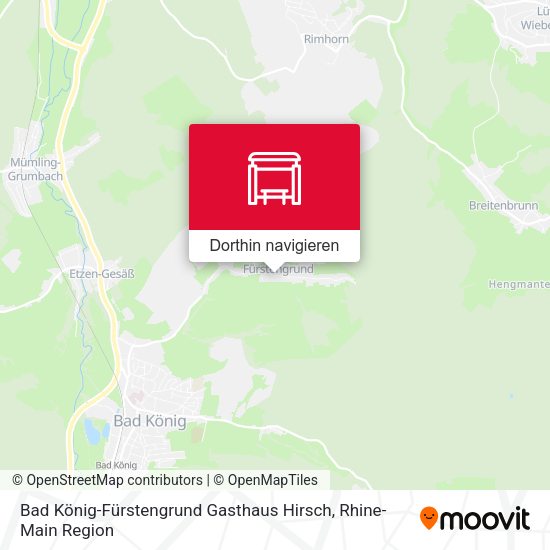 Bad König-Fürstengrund Gasthaus Hirsch Karte