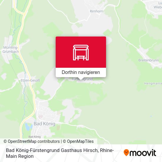 Bad König-Fürstengrund Gasthaus Hirsch Karte