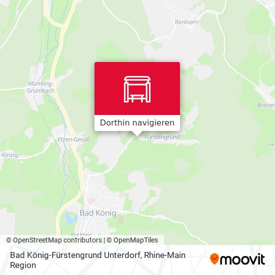 Bad König-Fürstengrund Unterdorf Karte