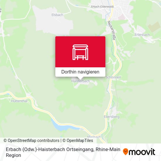 Erbach (Odw.)-Haisterbach Ortseingang Karte