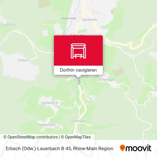 Erbach (Odw.)-Lauerbach B 45 Karte