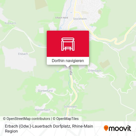 Erbach (Odw.)-Lauerbach Dorfplatz Karte