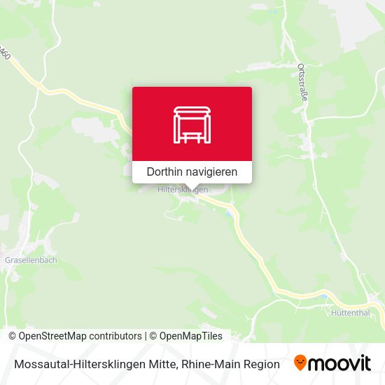 Mossautal-Hiltersklingen Mitte Karte