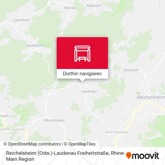 Reichelsheim (Odw.)-Laudenau Freiheitstraße Karte