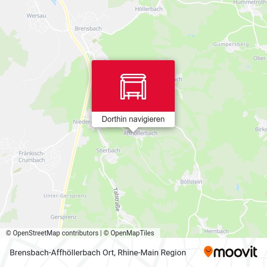 Brensbach-Affhöllerbach Ort Karte