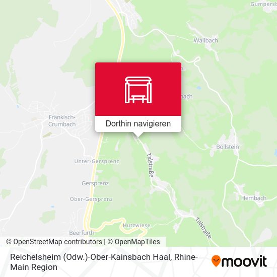 Reichelsheim (Odw.)-Ober-Kainsbach Haal Karte