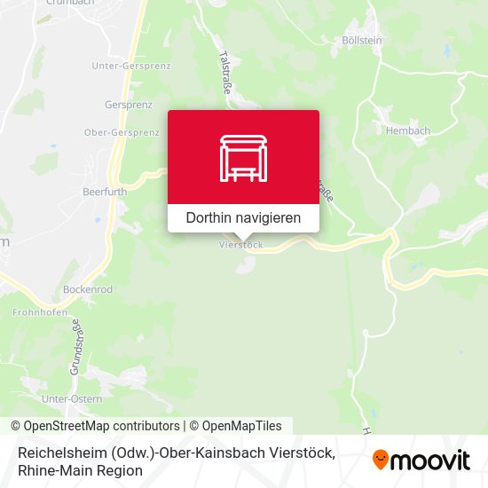 Reichelsheim (Odw.)-Ober-Kainsbach Vierstöck Karte