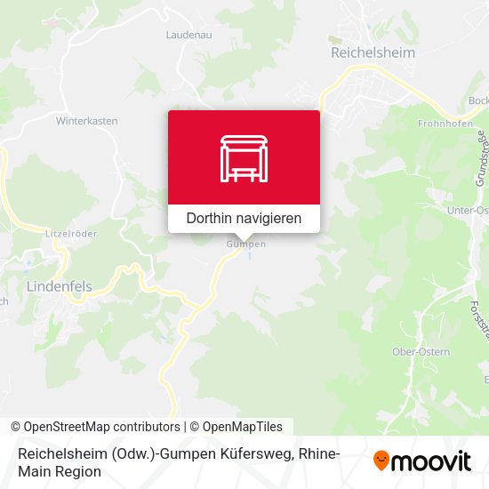 Reichelsheim (Odw.)-Gumpen Küfersweg Karte
