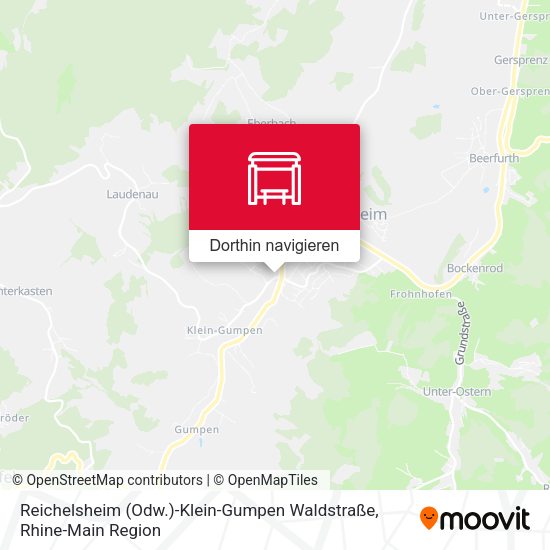 Reichelsheim (Odw.)-Klein-Gumpen Waldstraße Karte
