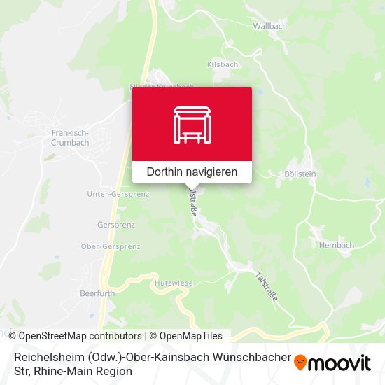 Reichelsheim (Odw.)-Ober-Kainsbach Wünschbacher Str Karte