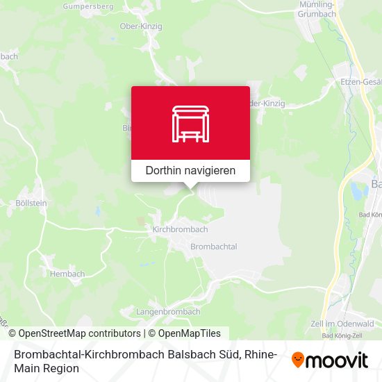 Brombachtal-Kirchbrombach Balsbach Süd Karte