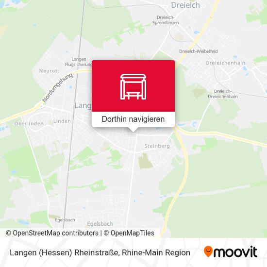 Langen (Hessen) Rheinstraße Karte