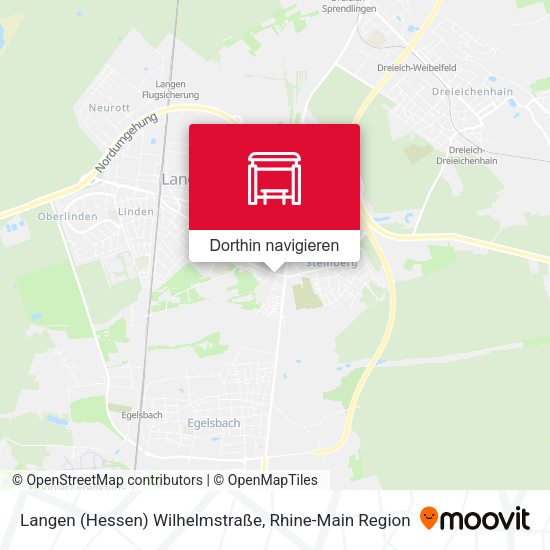 Langen (Hessen) Wilhelmstraße Karte