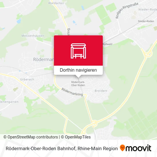 Rödermark-Ober-Roden Bahnhof Karte