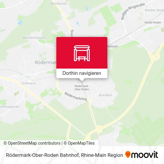Rödermark-Ober-Roden Bahnhof Karte