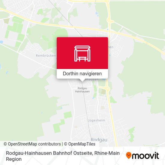 Rodgau-Hainhausen Bahnhof Ostseite Karte