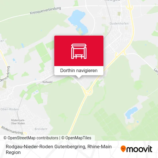 Rodgau-Nieder-Roden Gutenbergring Karte