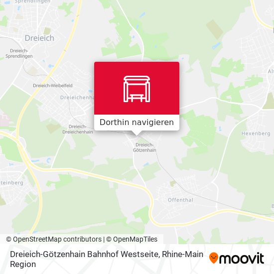 Dreieich-Götzenhain Bahnhof Westseite Karte