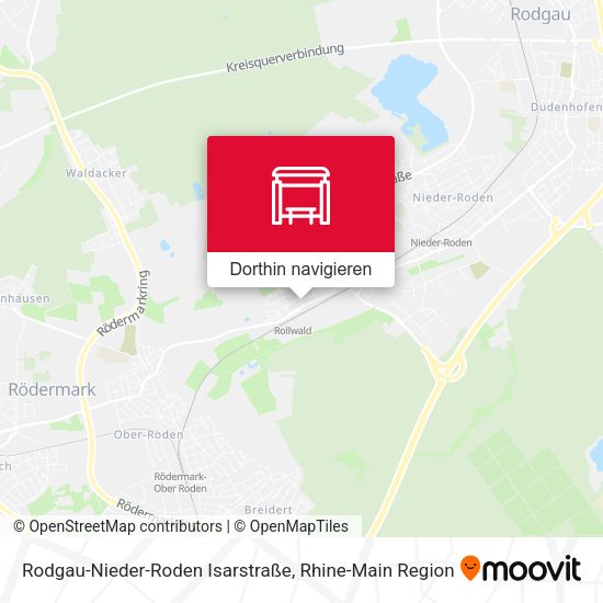 Rodgau-Nieder-Roden Isarstraße Karte