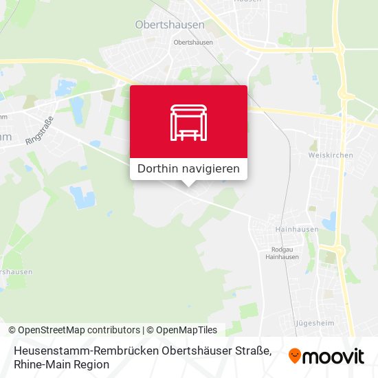 Heusenstamm-Rembrücken Obertshäuser Straße Karte