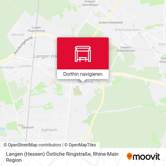 Langen (Hessen) Östliche Ringstraße Karte